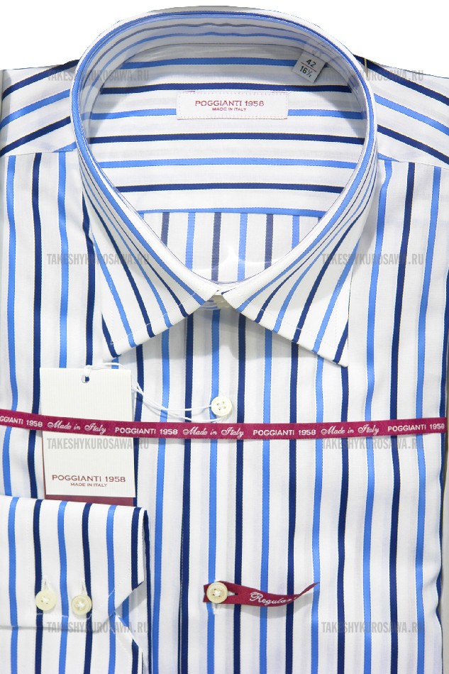 Классическая рубашка в полоску Poggianti 1958