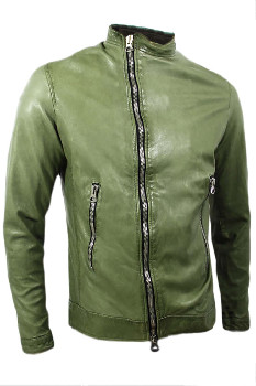 Зелёная кожаная куртка Takeshy Kurosawa