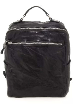 Кожаный чёрный рюкзак Campomaggi